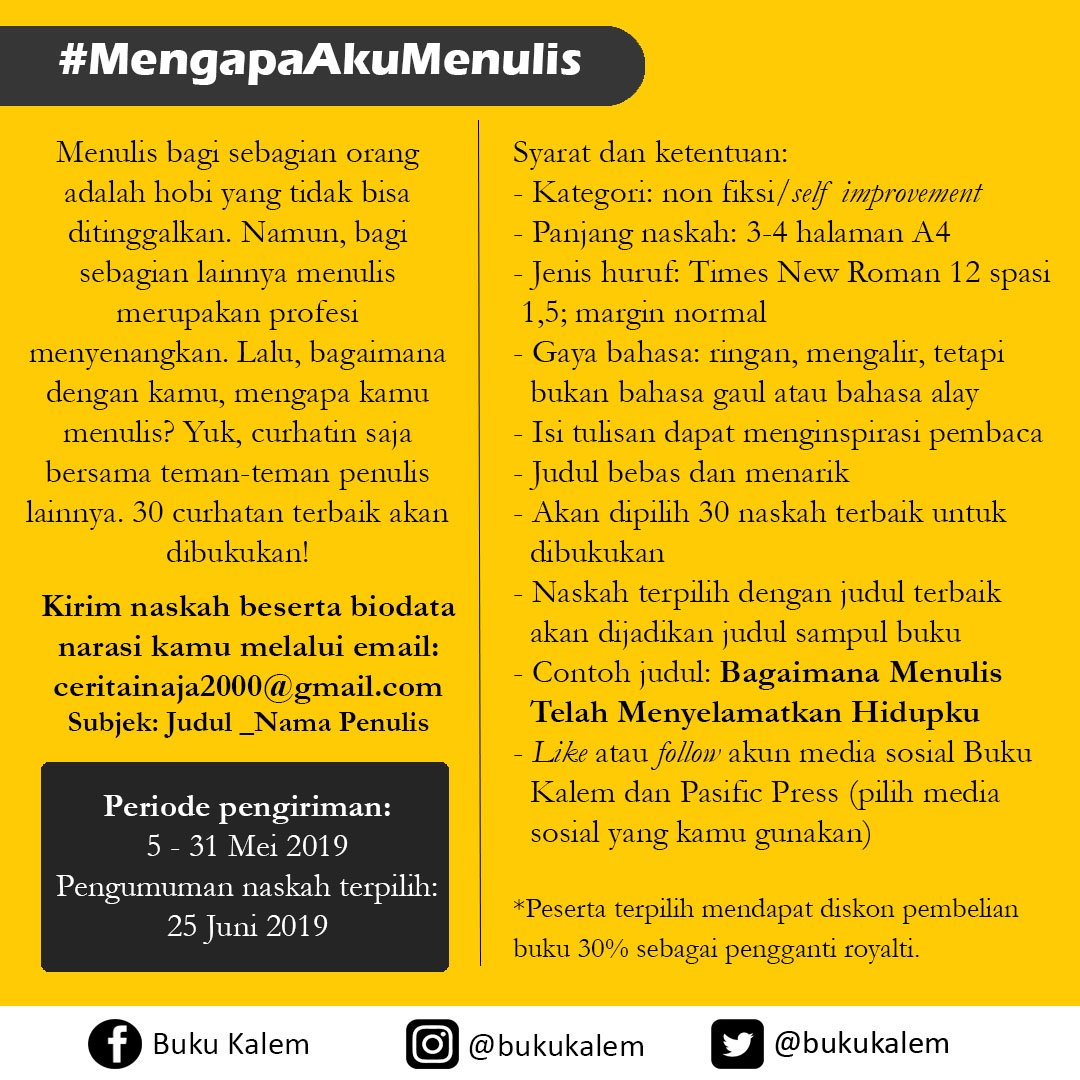 Yuk, curhatin saja mengapa kamu menulis?