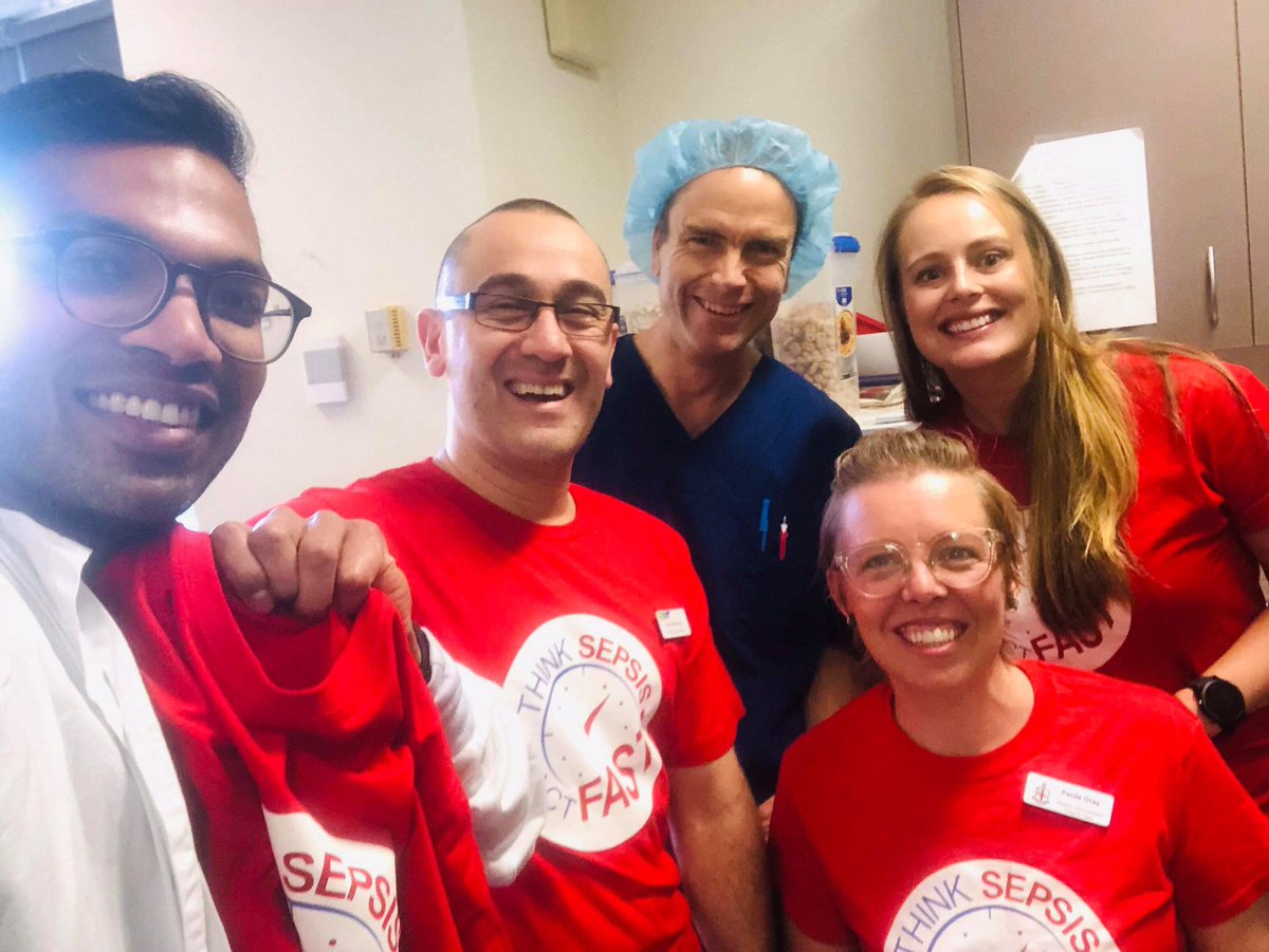 EMR Launch day for the <a href="/western_health/">Western Health</a> #sepsis pathway today! Amazing work by the team, having a great day engaging with staff at Footscray Hospital. Here is the CMO @pauleleftheriou with some of the project &amp; clinical staff in theatre #thinksepsisactfast <a href="/SaferCareVic/">Safer Care Victoria</a>