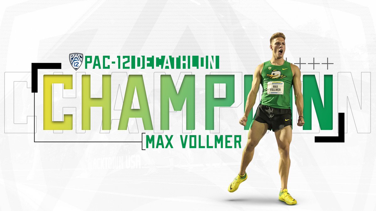 Your 2019 <a href="/pac12/">Pac-12 Conference</a> champion in the decathlon is a 🦆

Vollmer becomes the 10th in program history to win conference title in the event!

#GoDucks