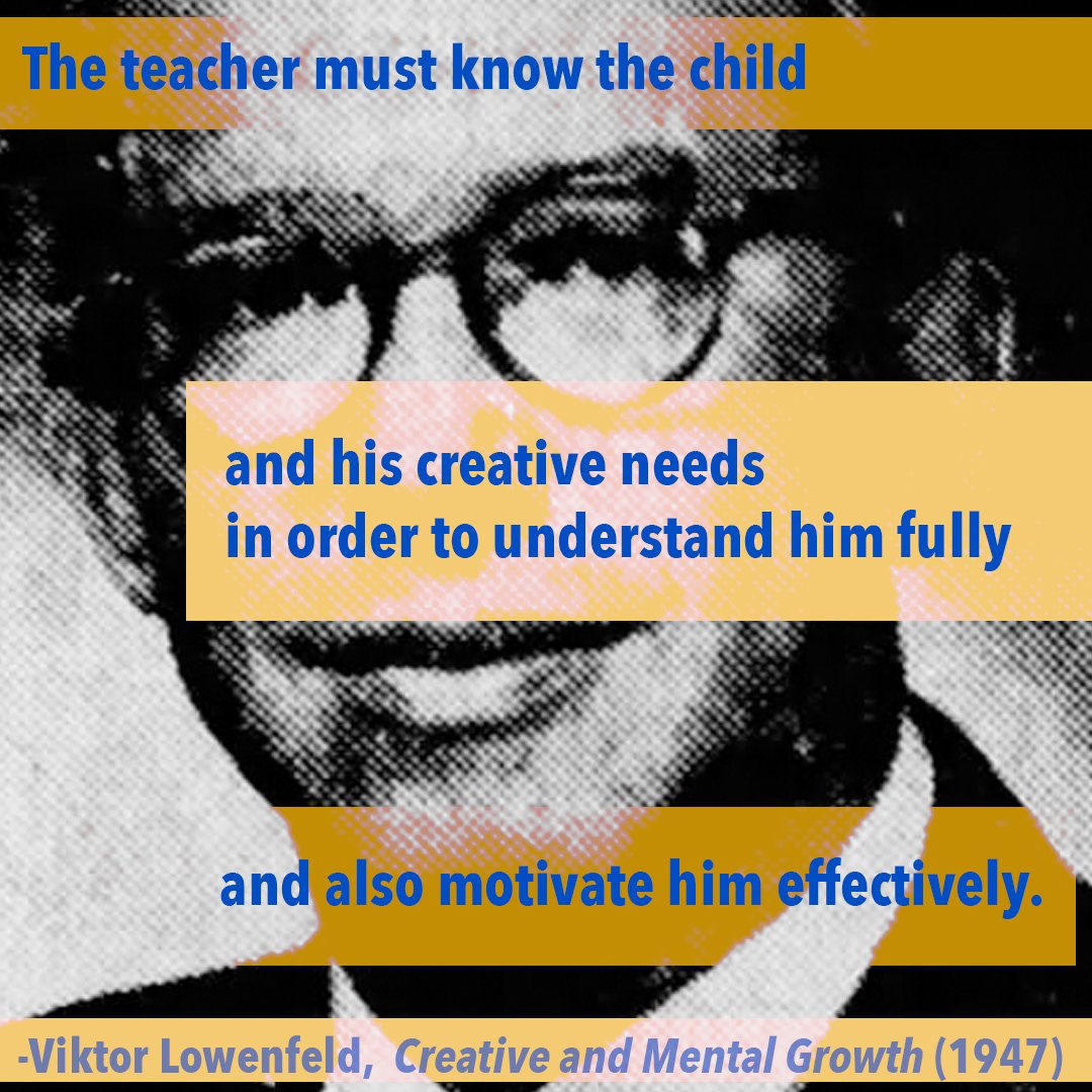From one art educator to many others... Happy Teacher Appreciation Week!  In case Viktor Lowenfeld is new to you... ow.ly/QEoE50tZDYM