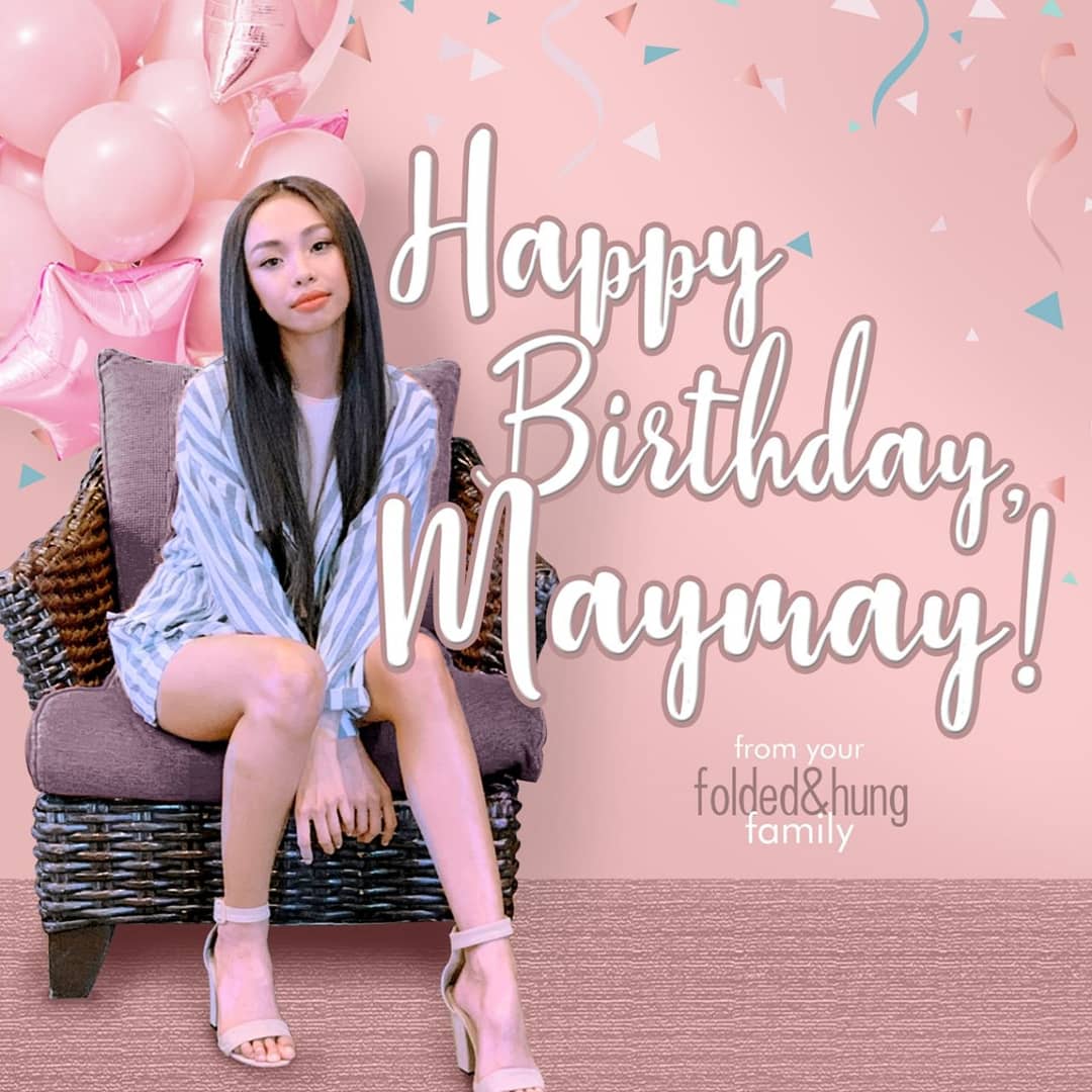 foldedandhungph's tweet photo. Happiest Birthday to our princess @maymay 🥳💕

From your folded&amp;hung family https://t.co/9FuAScL9b6