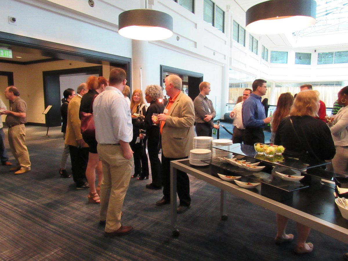 RFirst_Corp's tweet photo. ReliabilityFirst staff, workshop presenters, and workshop attendees had a great time getting to know each other better during social hour on the second day of our Spring Workshop. #RFWorkshop https://t.co/SNvi3RxNKD