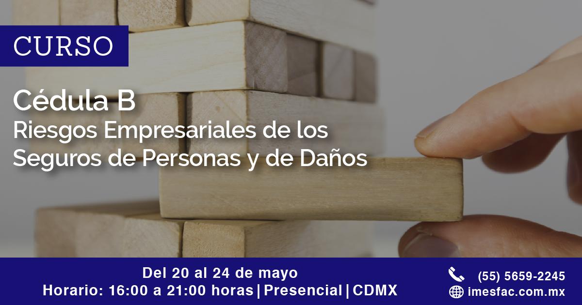 El temario de este curso incluye: Riesgos empresariales de los Seguros de Personas
y Riesgos empresariales de los Seguros de Daños.
