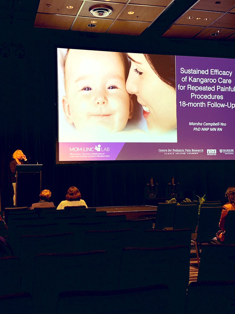 _kimthere's tweet photo. Amazing to hear @DrMCampbellYeo speak about the @momlinclab research on the efficacy of kangaroo care during painful procedures on infant outcomes! #trakc #trakc18 #infantpain https://t.co/TiP7x5s4o4