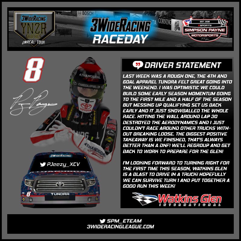 SPM_eTeam's tweet photo. Here’s what #SPMotorsports driver @RenegadePRD14 has to say before the @3WideRCN @YNZRGraphics Truck Series takes on @WGI !
Catch all the action LIVE only on
https://t.co/w0cmMMghfB
#DropTheHammer | #AllF8ith https://t.co/UC81U4J6Do