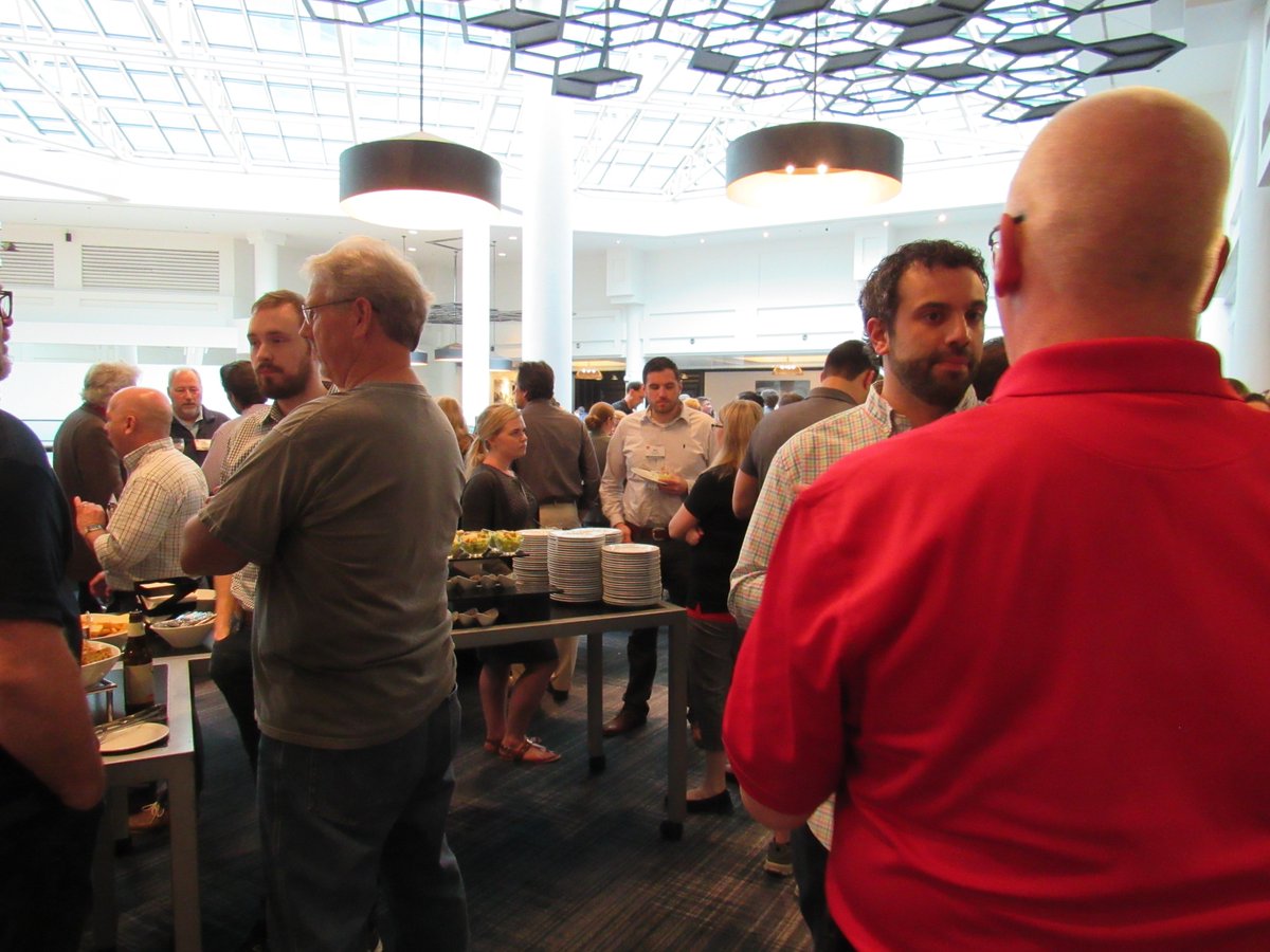 RFirst_Corp's tweet photo. ReliabilityFirst staff, workshop presenters, and workshop attendees had a great time getting to know each other better during social hour on the second day of our Spring Workshop. #RFWorkshop https://t.co/SNvi3RxNKD