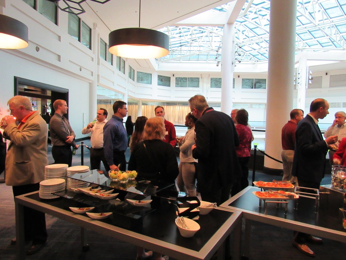 RFirst_Corp's tweet photo. ReliabilityFirst staff, workshop presenters, and workshop attendees had a great time getting to know each other better during social hour on the second day of our Spring Workshop. #RFWorkshop https://t.co/SNvi3RxNKD