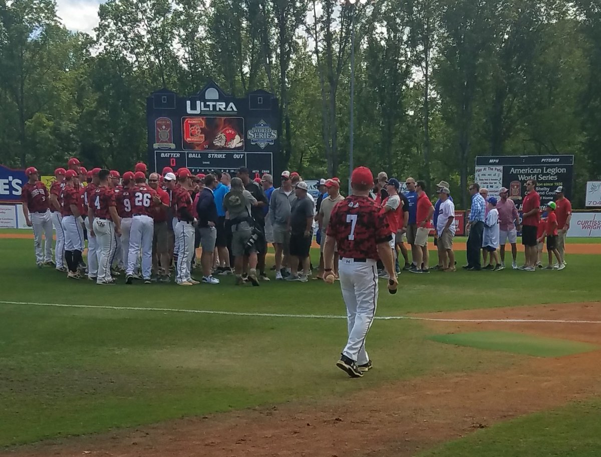 RustyStroupe's tweet photo. Favorite day ever as a coach, not only because we got @GWUBaseball 1st win ever over Clemson, but because I had honor of addressing former players from 33 years of coaching before the game. God's blessings overflowed- I am eternally grateful for each of them #SevenBrotherhood https://t.co/QKp6cBsUoP