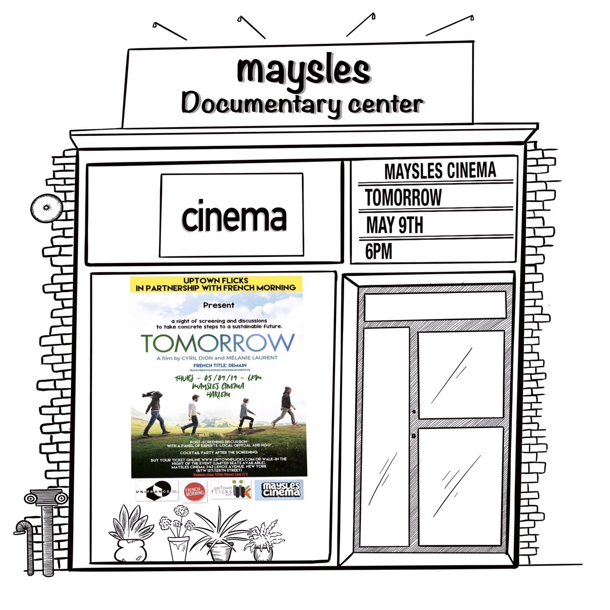 After the screening of the winning award documentary #Tomorrow ( #Demain) I will be speaking about #zerowaste 5/9  Meysles Cinema &amp; discuss about #sustainability in New York with  Senator Robert Jackson, Stephan Roundtree from <a href="/WeAct/">Vivek Dugar</a> and Alexis Buisson from @Frenchmorning.