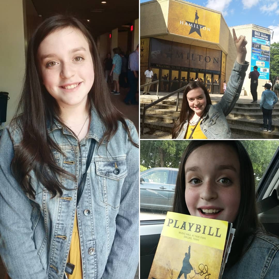 theprettybean's tweet photo. Hamilton was AMAZING in Dallas today! Surprising Rory with tickets for her birthday was so much fun!
The entire #philiptour cast is incredible! Many thanks to @DirtyNSanchezzz and @NikkyWalks for signing her Playbill- the icing on her birthday cake!
#hamiltondsm #rorybean https://t.co/Au2hWeh0s5
