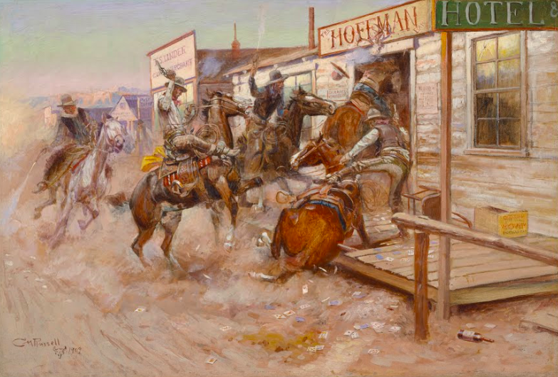 historicmatters's tweet photo. "In Without Knocking", Charles Marion Russell, 1909. https://t.co/6Zm0sqWIB8
