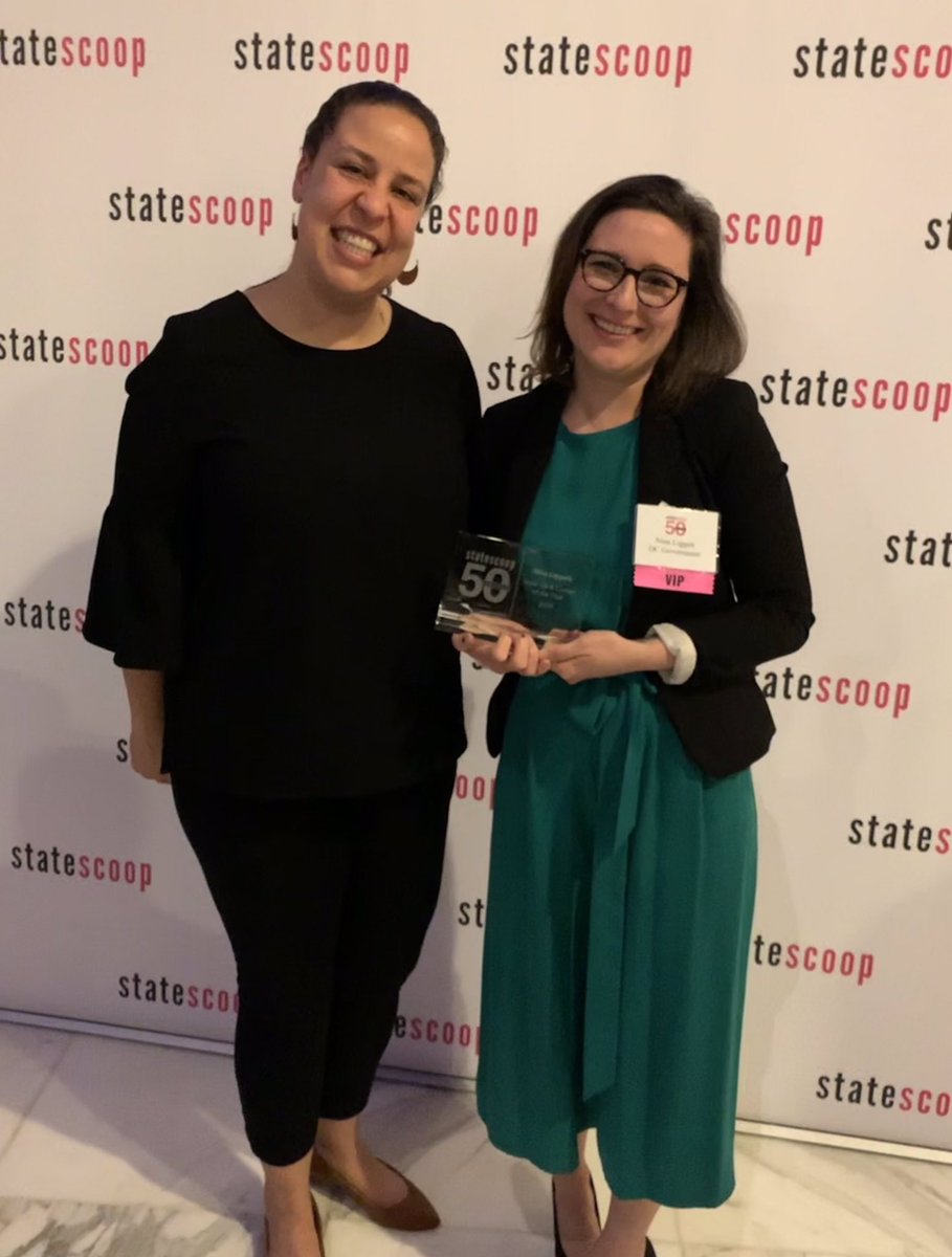 OCTODC's tweet photo. Proud of our @State_Scoop 50 Award winners Suneel - Cyber Security Leader of the Year and Nina - State Up and Comer! 

We are proud to support our agencies, secure our government and work for the technological future of DC. 

#techdc https://t.co/3X9uW3aVTT