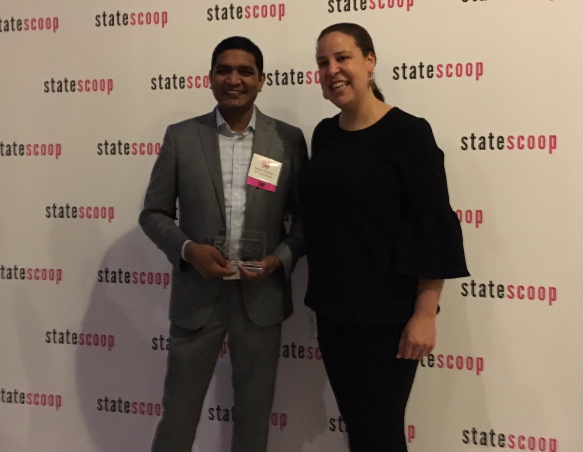 OCTODC's tweet photo. Proud of our @State_Scoop 50 Award winners Suneel - Cyber Security Leader of the Year and Nina - State Up and Comer! 

We are proud to support our agencies, secure our government and work for the technological future of DC. 

#techdc https://t.co/3X9uW3aVTT