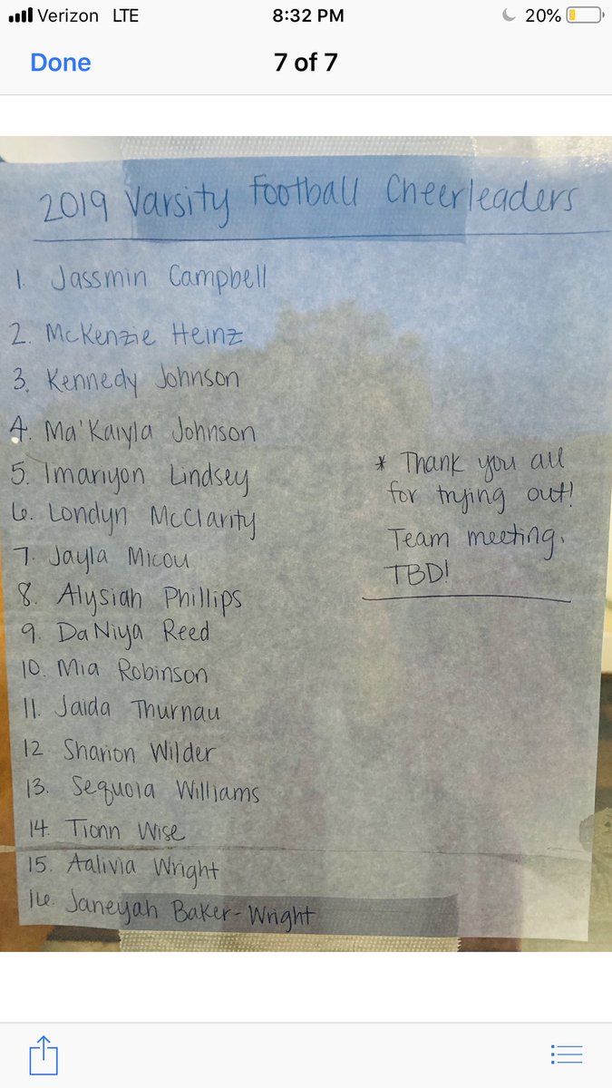 EastWlooAT's tweet photo. Here is the list of your Waterloo East Varsity Football Cheerleaders! Congrats ladies! Thank you to all who tried out!!! https://t.co/RVXKW4BHp9