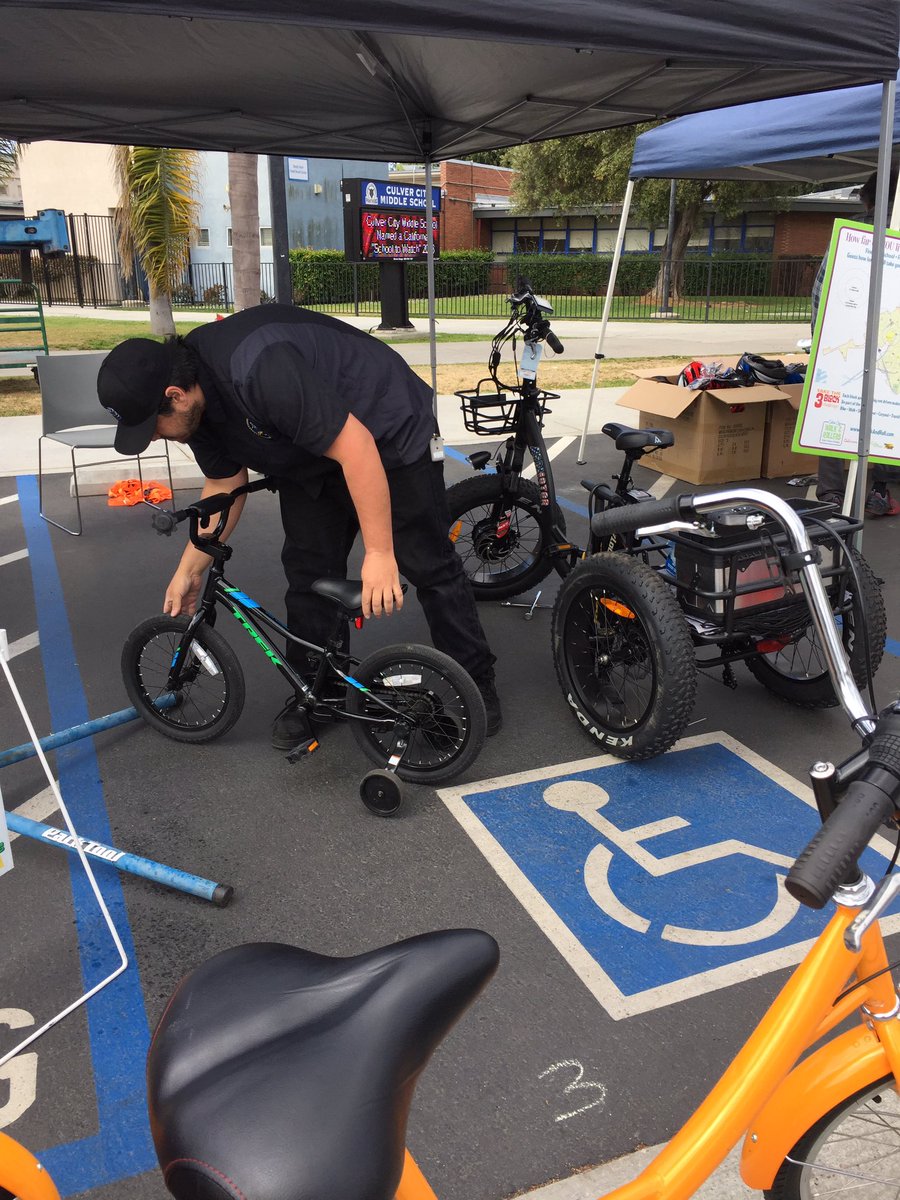 wannapedal's tweet photo. Thx to @BikeShopCA for supporting our Culver City Walk &amp; Roll Festival by wrenching on bikes big and small all day. https://t.co/KY276OKhXk