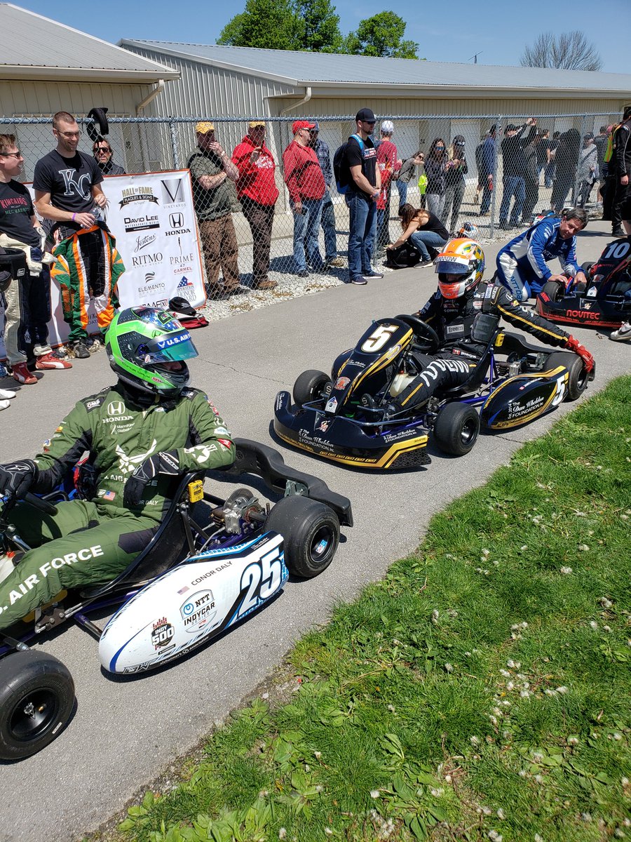 neckthai's tweet photo. The @DanWheldonFdtn raised $20,000 at today's #DWProAm thanks to jokers like these two, who were making contact before engines even fired. https://t.co/qDnSMDd7NF