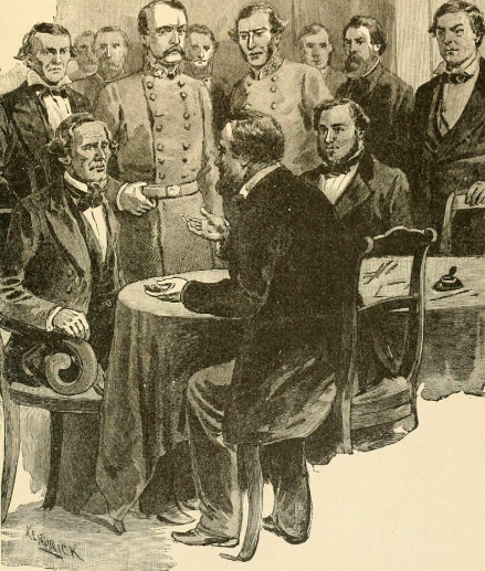 historicmatters's tweet photo. Today in 1865, Jefferson Davis held his final meeting with his cabinet in Washington, Georgia. Together, they voted to officially dissolve the Confederate States of America, putting an end to the secessionist experiment. In subsequent weeks, Davis was captured and imprisoned. https://t.co/PPnra0mzBx
