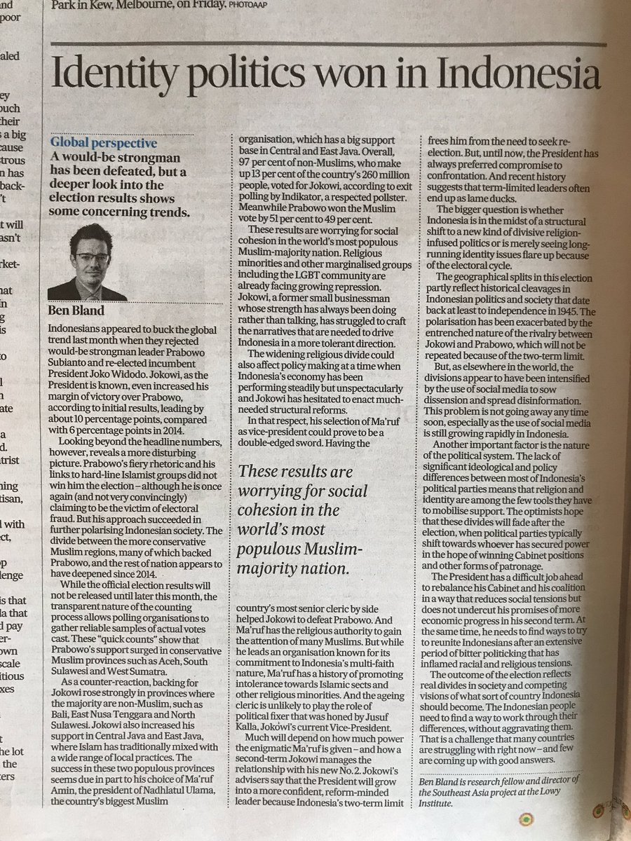 benjaminbland's tweet photo. In op-ed for Australian Financial Review, I argue that while the strongman lost the election, identity politics won https://t.co/bYtu88FUvX https://t.co/sLppBrhvel