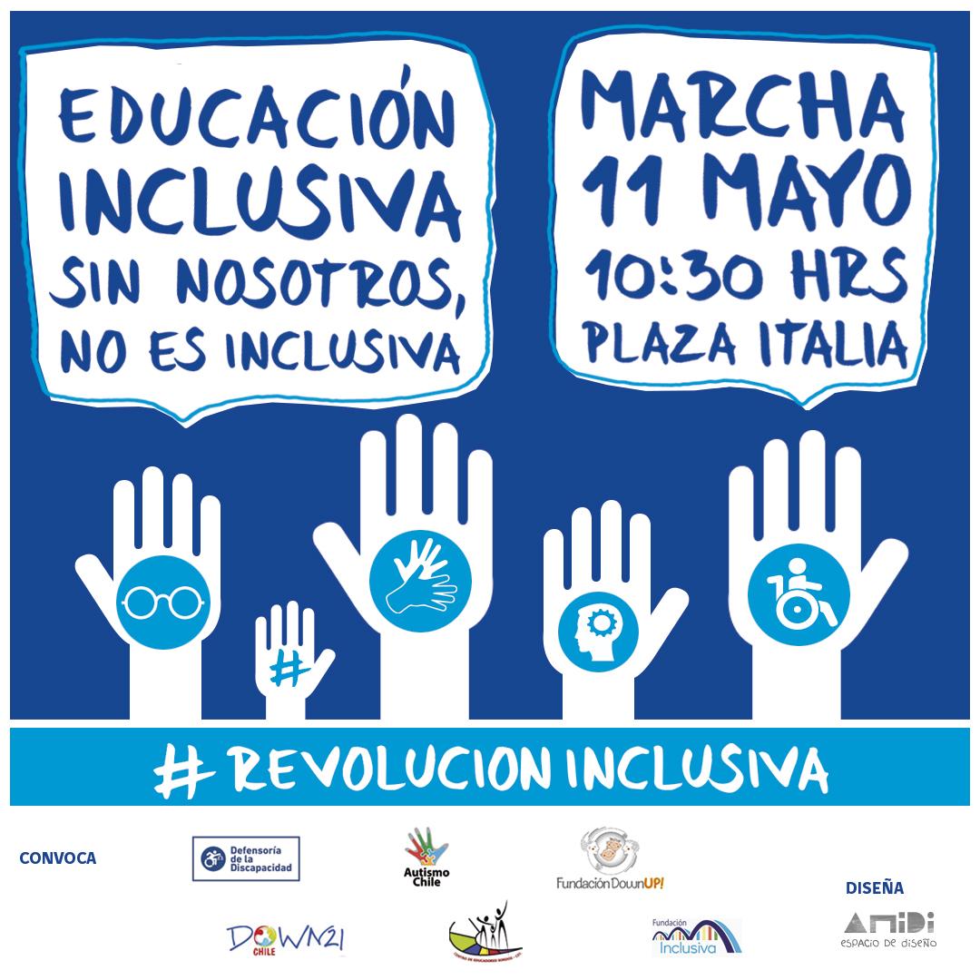 Marcharemos juntos por asegurar la accesibilidad de la educación a las personas con discapacidad y especialmente a las personas sordas. Este 11 de mayo en plaza Italia 10.30horas. Nos vemos #marcha #senadis <a href="/senadis_gob/">Senadis Chile</a> #congreso <a href="/CamaraDiputados/">camara diputados</a> <a href="/Senado_Chile/">Senado Chile</a>