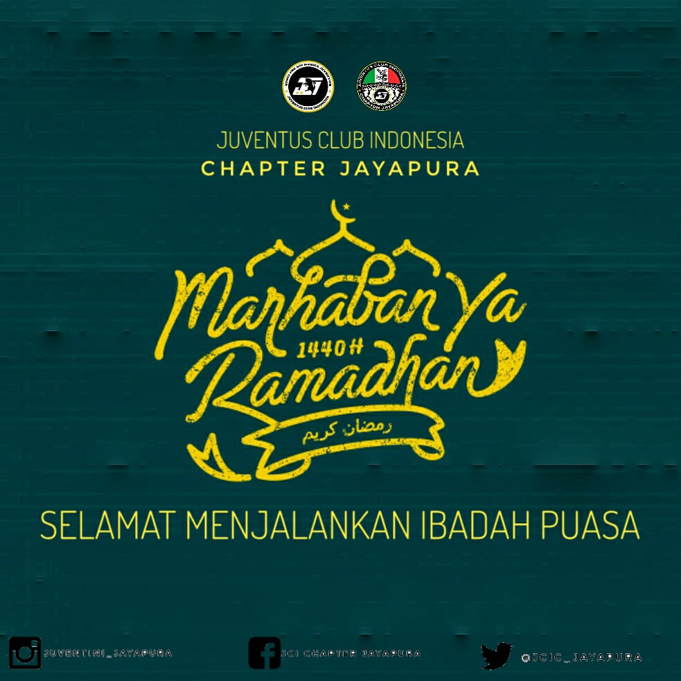 Marhaban yaa Ramadhan
Segenap Keluarga Besar JCI Chapter Jayapura mengucapkan Selamat Menunaikan Ibadah Puasa Ramadhan 1440 Hijriah.
Semoga Allah senantiasa memberi kemudahan bagi kita semua untuk beribadah di bulan Ramadhan ini. Aamiin.
#ramadhanmubarak #ramadhan #ramadhan2019