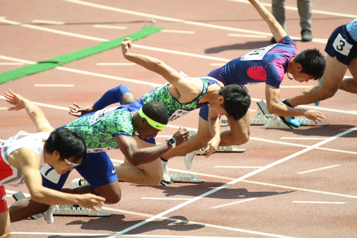 Uzivatel ゆき Na Twitteru 木南記念 Gp男子100m 予選1組目 1 2m 多田修平 選手 住友電工 10 30 予選は久々にスタート前から撮ってみた スタートの低い姿勢が写真だと明らか でもスタート直後滑ったかな 練習のとき滑ってたから決勝はいいスタートを