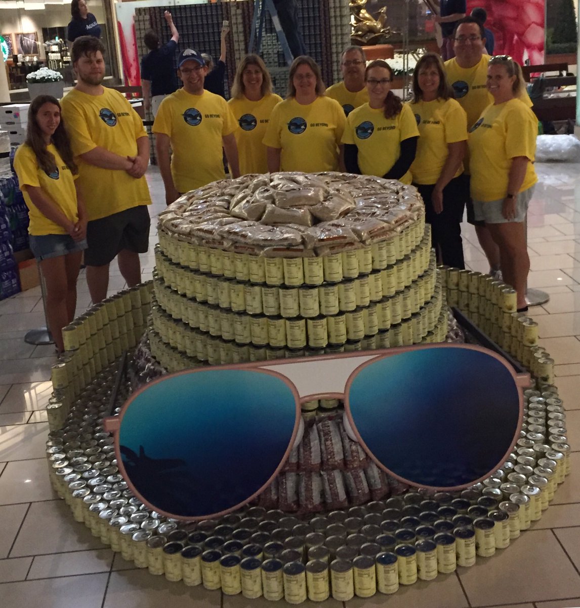 PW_WPB's tweet photo. ⁦@prattandwhitney⁩ WPB supports the ⁦@FoodBankPBC⁩ at #CANCouture 2019 with over 4200 cans of ⁦⁦@publixgreenwise⁩ vegetables. #WeArePW #WeGoBeyond https://t.co/rUlBN7trI2