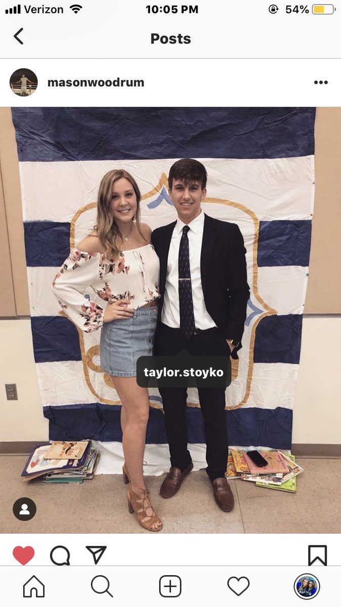 taylor_woodrum1's tweet photo. A girl at my sorority’s formal got engaged last night... meanwhile my boyfriend still only tags me on his crotch <333 https://t.co/EPs52TWmmv