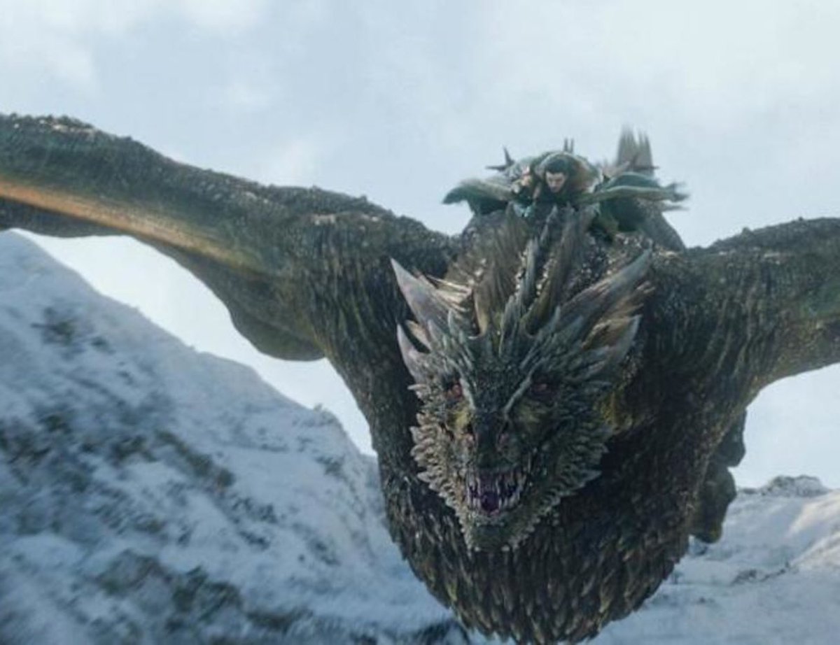 ShyonGredley's tweet photo. RIP Rhaegal, you may not have been the favourite dragon but you served as good lighting in episode 3 and will be remembered for it  #GameOfThrones https://t.co/IkxdJzX0VG