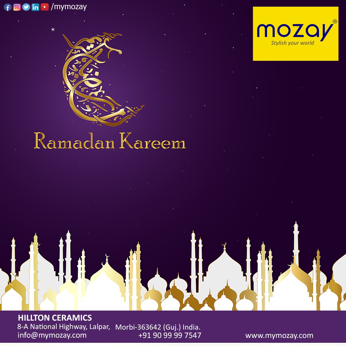 mymozay's tweet photo. #ramadan #kareem #world #mozay #ceramic #happy #beautiful #mozay #happiness #enjoy #ceramic #tile #quality #unique #best #morbi #dc #800x800 #600x600 #doublecharge #wall #floor #steptile #perfection #new #collection #floortile https://t.co/txuPazpK02