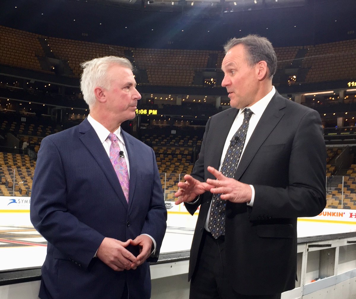 RochieWBZ's tweet photo. .@WBZ Sports Final starts at 11:56 tonight. 

We’ll recap a crazy #NHLBruins G5 win, plus Bob Beers predicts series winner. 

Marcus Smart talks possible #Celtics G4 return and Cedric Maxwell joins @steveburtonwbz

Also, @45PedroMartinez talks his #FeastWith45 event and #RedSox. https://t.co/69yKERNcMC