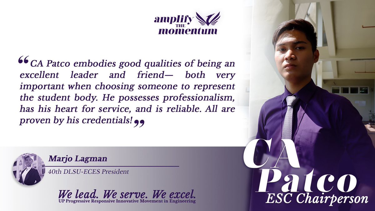 UP_PRIME's tweet photo. From the 40th DLSU-ECES President Marjo Lagman: 

#CAPatcoIsMyESCChairperson
#PRIMETIME https://t.co/Yz4C5ytikQ