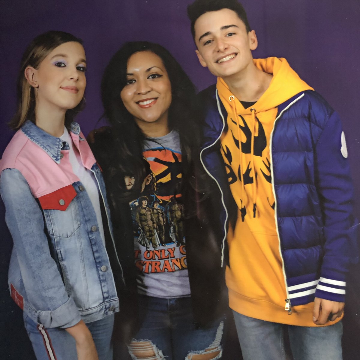 kim_x0xo's tweet photo. I got to see my favs @noah_schnapp and @Milliestopshate, they are the absolute sweetest people ever. I love them so much, thank you @creationent for everything, I had so much fun💜 #StrangerConNJ https://t.co/U9ooxrH773