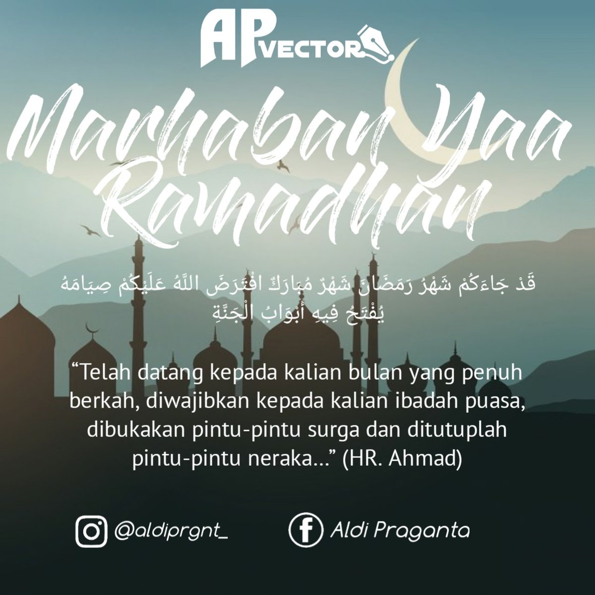 AldiPraganta's tweet photo. Selamat Menunaikan ibadah Puasa 1440H😊 https://t.co/XXr2sB5hLQ