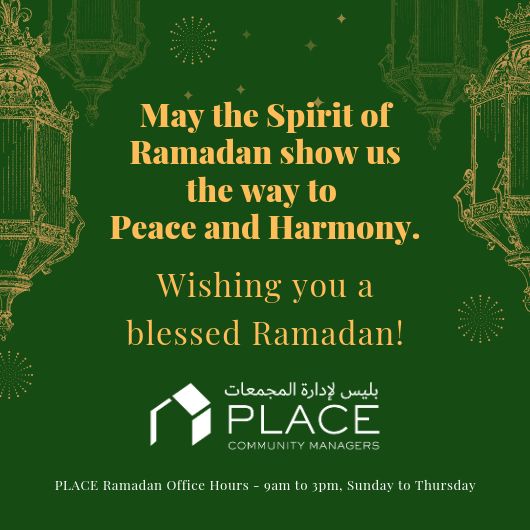 Ramadan Kareem from the PLACE Family to your family. Wishing you a blessed Ramadan #dubai #RamadanMubarak