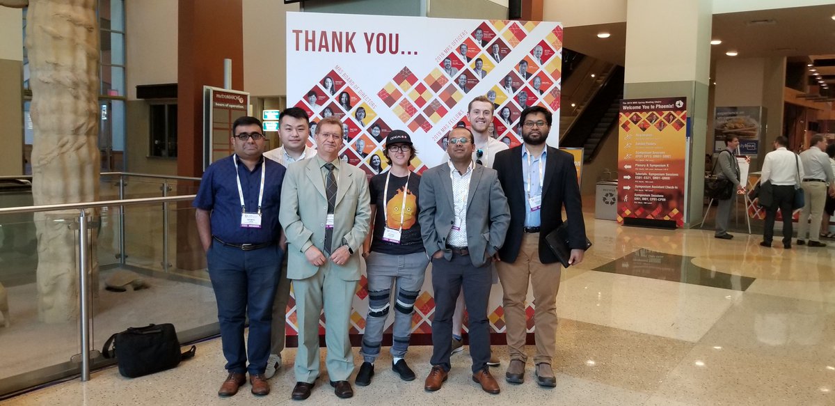west_amp's tweet photo. The team at 2019 MRS Spring Meeting - We presented 9 abstracts (5 talks and 4 posters), April 22-26 in Phoenix @FresnoStateLCOE @fresnostateRSP @Materials_MRS @Fresno_State https://t.co/hBXBmv4UYF