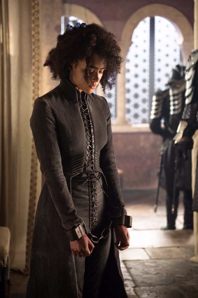 oshawildling's tweet photo. she started off as a slave and ended back up in chains again. MISSANDEI DESERVES SO MUCH BETTER #GameofThrones https://t.co/W0dsbsfBeX