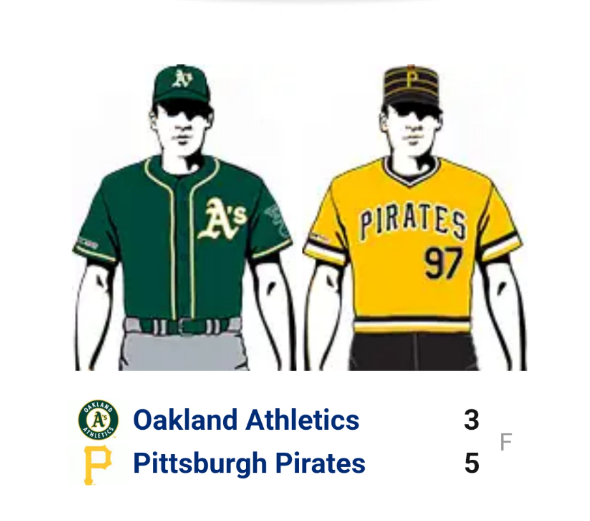 Chris Creamer  SportsLogos.Net on X: As far as I can tell, this  afternoon's #Athletics vs #Pirates game was the first yellow jersey vs  green jersey game in #MLB regular season history
