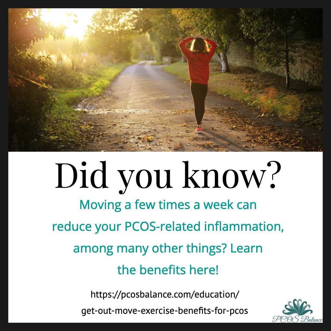 DYK! Moving a few times a week can help you with your inflammation caused by #pcos
Get up and move as best as you can, ladies! 💪🙋‍♀️😘
#pcoscommunity
#pcossupport
#pcoswarrior
#pcosfighter
#pcosjourney
pcosbalance.com/education/get-…