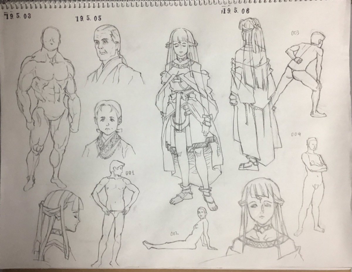 練習絵。吉成曜絵を研究中。 