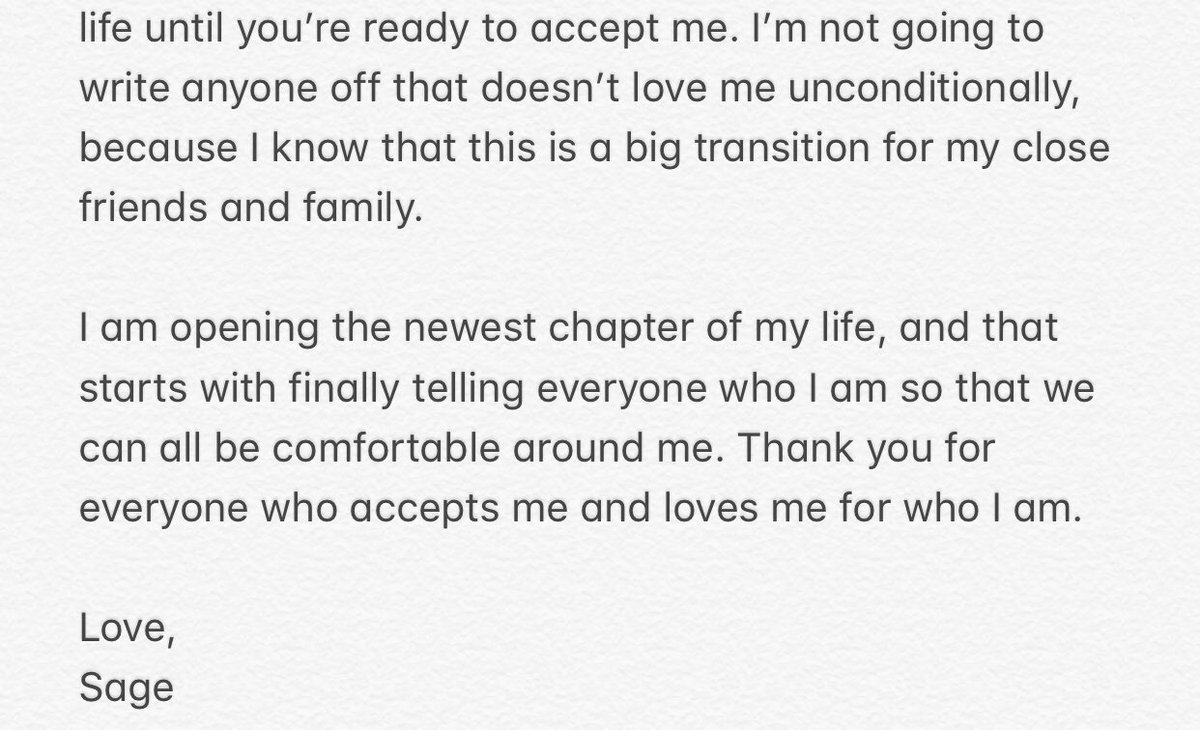 SageHttpsagerob's tweet photo. finally getting to be myself and everybody treating me like the person i was meant to be is going to be the best thing that’s ever happened to be #NeverAloneLGBTQ https://t.co/MedVsMbtYh