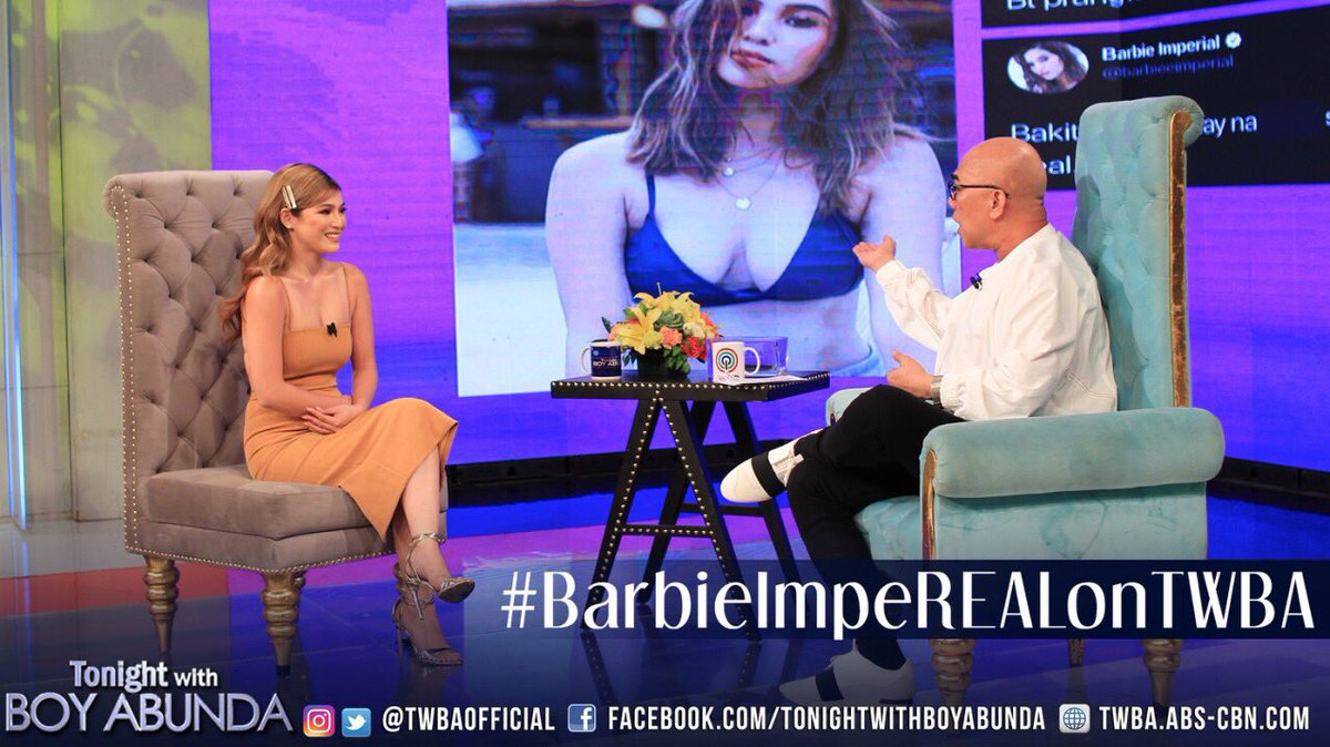 TWBAofficial's tweet photo. Sobrang blooming naman ng makakasama natin tonight! One of the most real person that we know! Abangan si Barbie Imperial on TWBA! #BarbieImpeREALonTWBA https://t.co/LouwlkCUzU