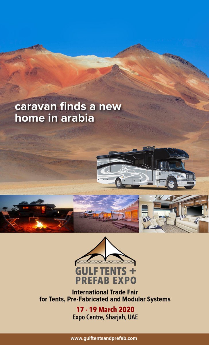 Caravan finds a new home in Arabia!!!!
Book your Space now!
More information at gulftentsandprefab.com