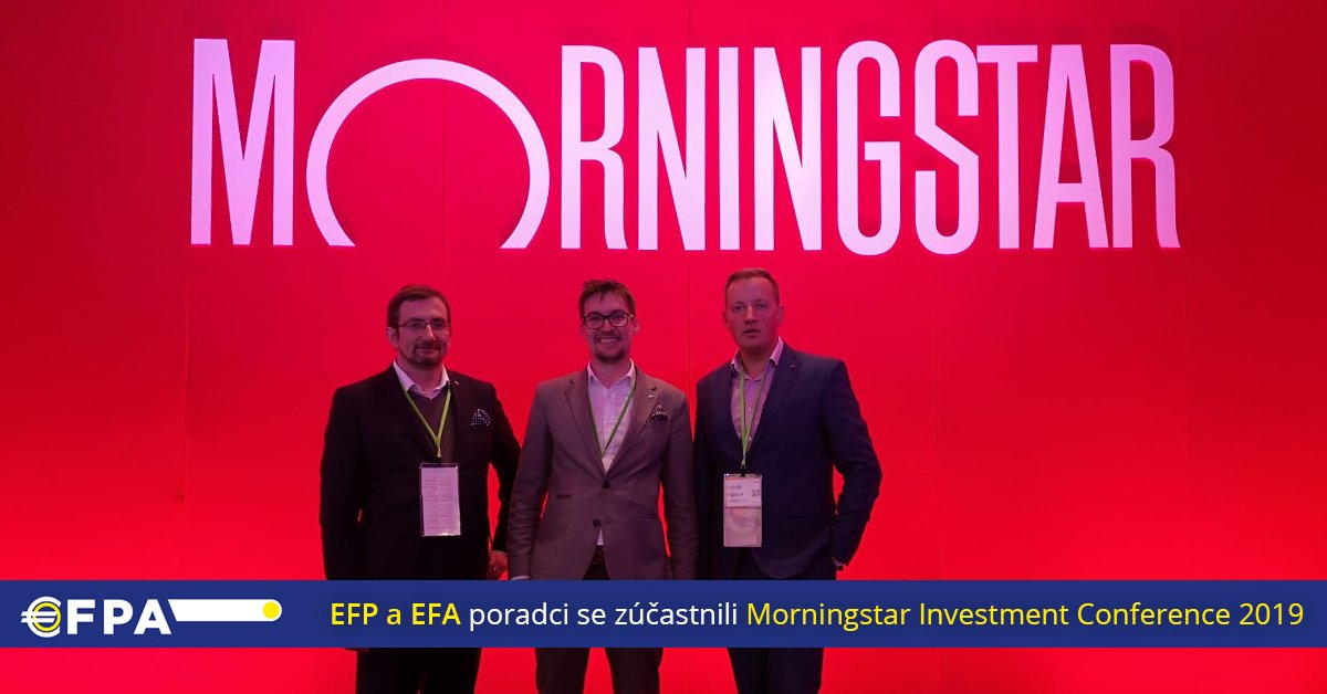 Minulý týden se ve dnech 30. dubna a 1. května 3 EFP a EFA poradci Jan Sušánka, Martin Štula a Lukáš Paldus zúčastnili velké mezinárodní Morningstar Investment Conference, která se konala v Royal Lancaster London.
➡ bit.ly/Morningstar2019
#EFPACzechRepublic #EFPA #EFA #EFP