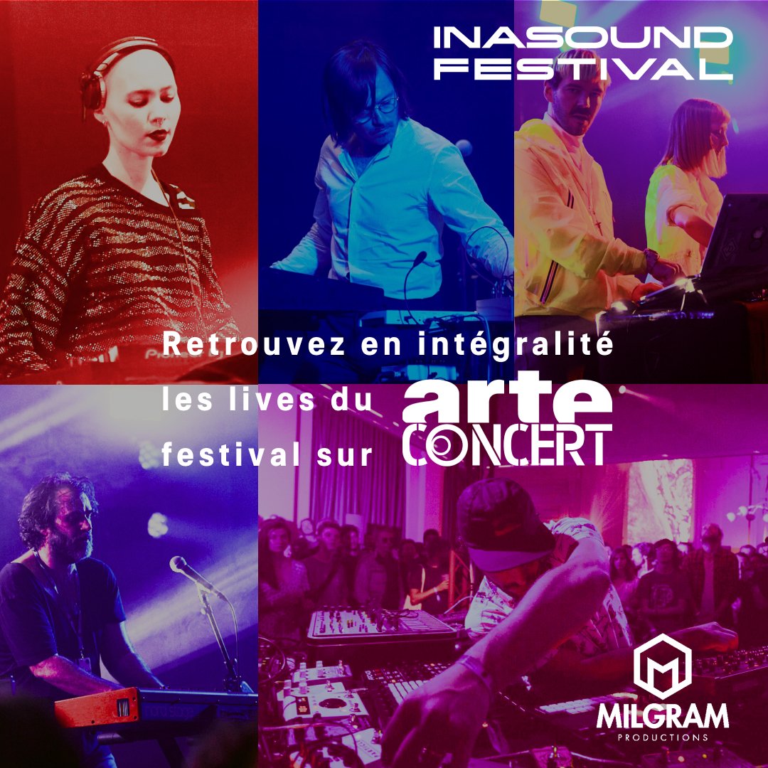 Ina_audiovisuel's tweet photo. Pour revoir les lives du 1er festival de musique électro de l'INA organisé les 20 & 21 avril derniers, rdv sur @ARTEconcertFR avec @moleculemusic @NSDOSLZC The Supermen Lovers, @Panteros666 @rosciusofficial @ZingerSara @JBDunckel @JaisOof https://t.co/gF8n21xlpV #INASOUND https://t.co/RwrpbqoC5p
