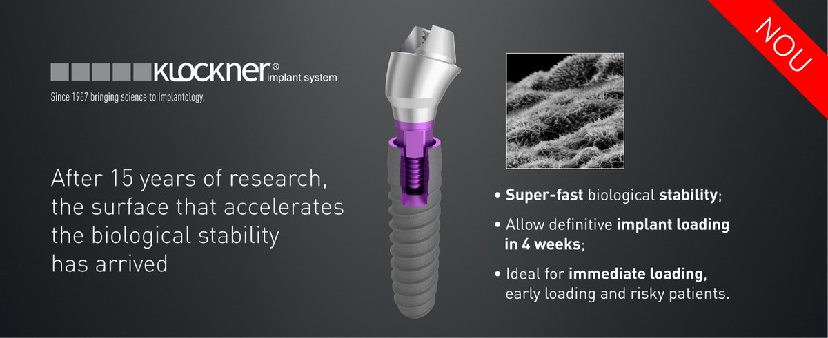 DentotalProtect's tweet image. NOU! ACUM LA DENTOTAL PROTECT! 
KLOCKNER® IMPLANT SYSTEM
Since 1987 bringing science to implantology!

 dentotal.ro/implanturi/

#klockner #dentist #dentistry #stomatologie #DentotalProtect #dentalimplants #implants #implantology