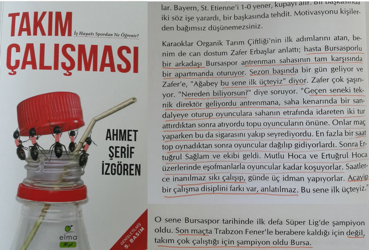 Ahmet Şerif İzgören'in kitabında;

Bursaspor'un şampiyonluğu ve öncesine dair bir anektod !