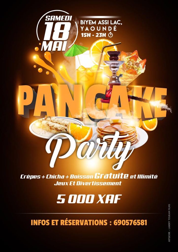 jacques_gaetanM's tweet photo. 5000 xaf = consommation ILLIMITÉE 🔥                                         Faites vos réservations et rdv le 18/05 ✨ #PancakeParty  #Yaounde #BiyemAssi #YCLP https://t.co/qhQfQ60hsc