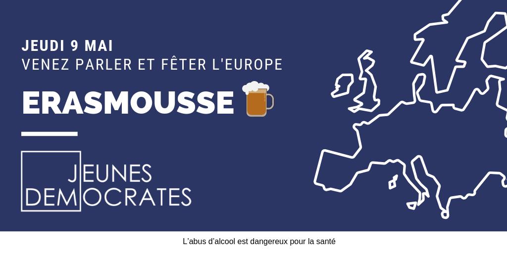 Ce jeudi c'est #FetedelEurope ! Venez parler Europe autour d'un verre avec nous 🇪🇺🍻