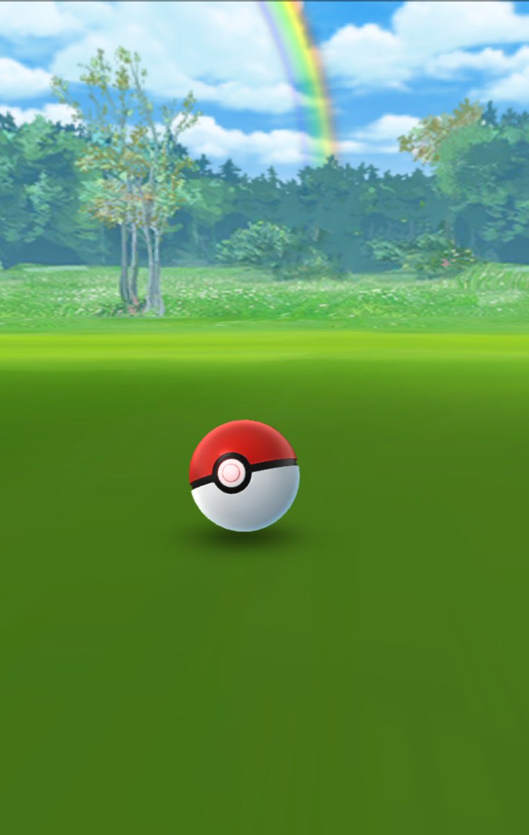 うすけー ポケモンgoにて 背景に虹がでてた なんかあるのかな T Co A0vmksxkaj Twitter