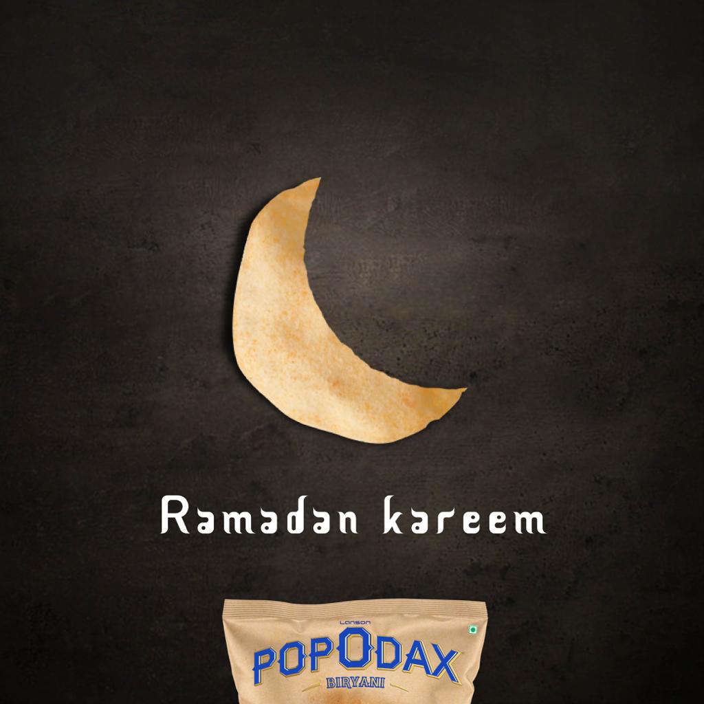 PopodaxSnacks's tweet photo. Ramadan Kareem: 
Popodax wishes you and your loved ones a happy and blessed Ramadan!

#Popodax #Snack #Appalam #Hungry #Food #Snacktime #Sharing #MiniAppalam #ReadyToEat #Ramzan #Ramadan #RamzanMubarak #Fasting #Iftar #RamadanKareem #Ramadan2019

https://t.co/fZLw3ZFKNS https://t.co/gEUg1cFnPV